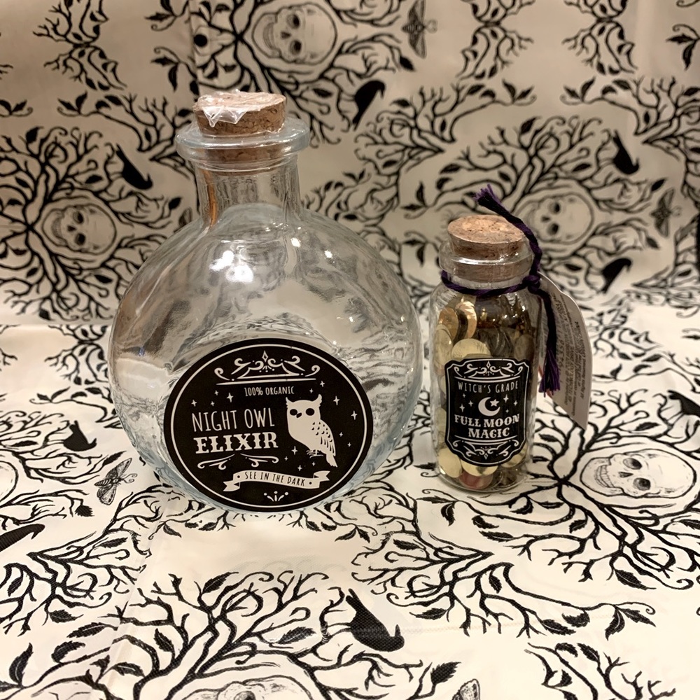 Halloween potion bottles